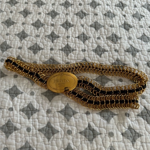 PRADA GOLD BELT WAISTBELT - Picture 2 of 9